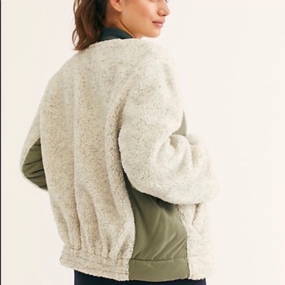 Free People Rivington Sherpa Olive Jacket Size M - Picture 8 of 8